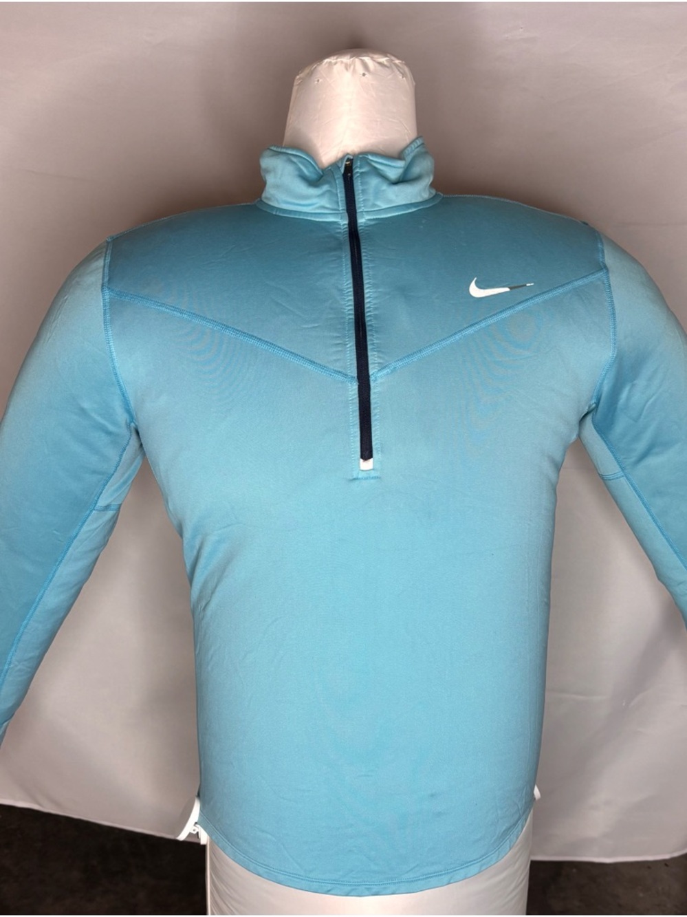 Nike Women’s Dri-FIT Half Zip Element Running Top Teal Long Sleeve Size Large